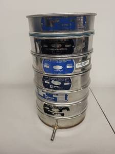 lot 139L image: Set of 6 Laboratory Stainless Steel Test Sieves Retsch Tyler VWR