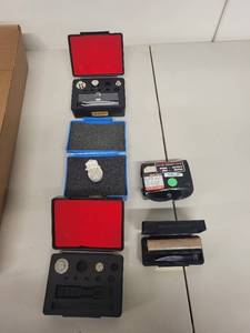 lot 156L image: Group of Precision Calibration Weights with Cases and Accessories