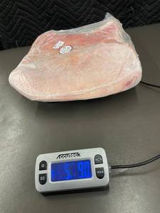 lot 105 image: Frozen Pork Belly Slab 5 lbs 9 oz