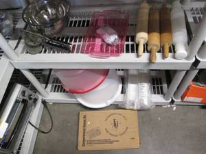 lot 383 image: Cake storage caddys, Rolling pins ...