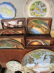 lot 396 image: 12pc Monthly plate set, vintage woo...