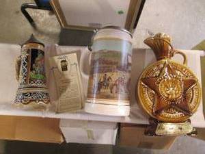 lot 413 image: Vintage bear steins...