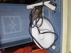 lot 427 image: Vintage travel record player...