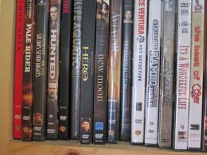 Variety of standard DVD movies...