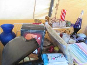 lot 50 image: CandlesN lava lamp, party invitatio...