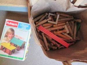 lot 57 image: Playskool Lincoln logs...