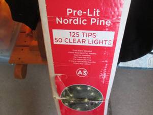lot 80 image: 4ft artificial pre-lit Nordic pine ...
