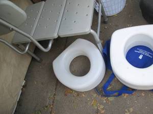 lot 92 image: Medical assist shower bench, two to...