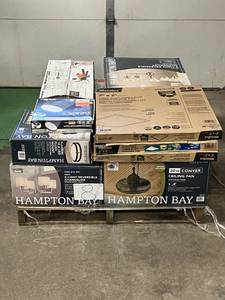 lot 8 image: Massive Pallet of Brand Name Misc Faucets, Showers, Fixtures, Towel Bars, Bathroom Fans, Ceiling Fans, Lights, and More (Great for eBay Sellers)