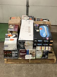 lot 9 image: Massive Pallet of Brand Name Misc Faucets, Showers, Fixtures, Towel Bars, Bathroom Fans, Ceiling Fans, Lights, and More (Great for eBay Sellers)