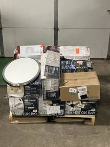 Massive Pallet of Brand Name Misc Faucets, Showers, Fixtures, Towel Bars, Bathroom Fans, Ceiling Fans, Lights, and More (Great for eBay Sellers)