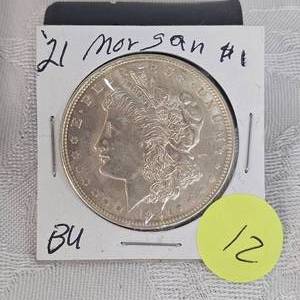 lot 12 image: 1921 Morgan $1 BU Condition