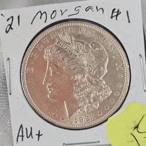lot 15 image: 1921 Morgan $1 AU Condition