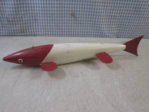 lot 114 image: (FS) Vintage Fish Decoy - Wood Body...