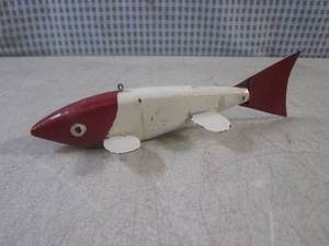 lot 115 image: (FS) Vintage Fish Decoy - Wood Body...
