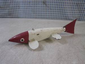 lot 116 image: (FS) Vintage Fish Decoy - Wood Body...