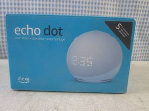 lot 143 image: (EC1) Alexa Echo Dot with Clock 5th...