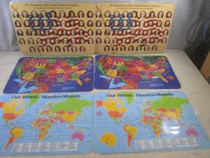 lot 175 image: (FS) Vintage Laminated Placemats...