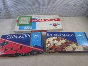 lot 188 image: (EW4) Monopoly, Checkers and Backga...