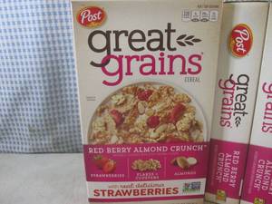 lot 238 image: (C-2) 6 Boxes of Great Grains Red B...