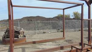 lot 7 image: Large Metal Frame. Made mostly for 4 x 4 Tubing. 14 9 x 115 x 70