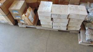 lot 33 image: Boxes of Electrical One Hole Clamps and Boxes of New Nuts and Bolts. Some are Stainless Steel