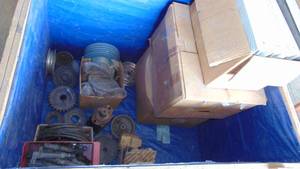lot 38 image: Lot of Pulleys, Sprockets, Clamps and 3-Boxes of Empty Binders