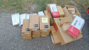 lot 43 image: Various Door Hinges, Magnetic Contents, 2- Metal Encloser Boxes, Power Transfer Hinges and Misc