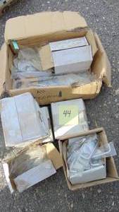 lot 44 image: Over 200 Chrome Drawer Handles, New in Box