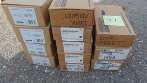 lot 47 image: 12- Various 24V Magnetic Door Holders, All are New in Box
