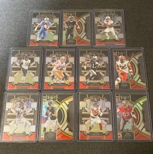 2023 Panini Select Prizm NFL Football Card Lot, 11 Cards Rookie and Star Players