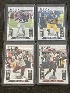 lot 12 image: 2024 Panini Contenders Football Card Lot - Henry, Williams, McLaurin, Evans