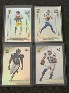 lot 14 image: Set of 5 Panini Donruss Elite NFL Football Cards - Bradshaw, Stafford, Lewis, Wayne