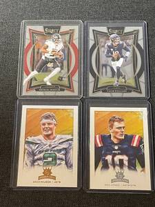 lot 19 image: Lot of 4 NFL Rookie Cards Michael Penix Jr., Caleb Williams, Zach Wilson, Mac Jones