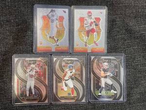 lot 26 image: 2024 Panini Select Certified & Rookie NFL Football Card Lot - Harrison Jr, Worthy, Nabers, Bowers