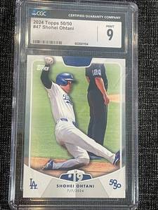 lot 28 image: 2024 Topps 5050 #47 Shohei Ohtani CGC 9 Mint Baseball Card