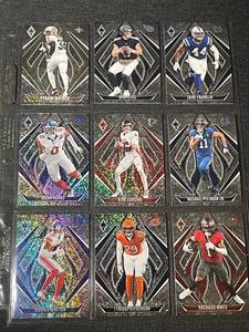 lot 42 image: Lot of 9 2023 Panini Prizm Football Cards NFL Assorted Players