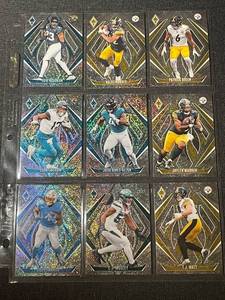 lot 43 image: Collection of 9 Panini Prizm Football Cards NFL Players