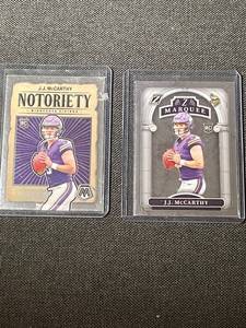 lot 49 image: J.J. McCarthy Rookie Card Lot - Notoriety and Marquee Minnesota Vikings