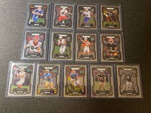 lot 62 image: Lot of 13 Prizm Draft Picks College Football Trading Cards Assorted Players