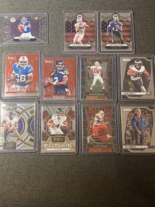 lot 65 image: Collection of 11 Modern NFL Football Trading Cards including Rookie and Insert Cards