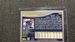 lot 71 image: 2001 Topps LaDainian Tomlinson Rookie Card #350 San Diego Chargers
