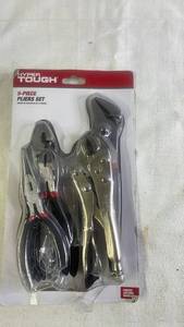 lot 78 image: Hyper Tough 5-Piece Pliers Set