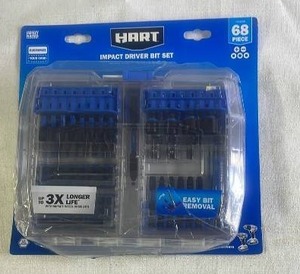 lot 80 image: HART 68-Piece Impact Driver Bit Set in Packaging