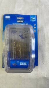 lot 81 image: Hart 14-Piece Titanium Drill Bit Set in Case