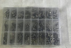 lot 84 image: 540 Piece Assortment of Metric Screws, Nuts, and Washers in Organizer Case