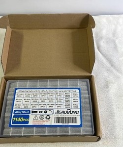 lot 100 image: JeaBung 1140-Piece Alloy Steel Socket Cap Screw and Nut Assortment Kit