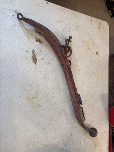 lot 305 image: Iron and Wood Single-Tree with Metal Hooks