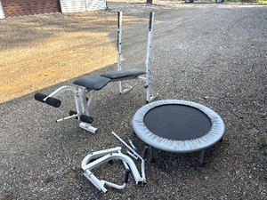 lot 314 image: Exercise Bench and Trampoline