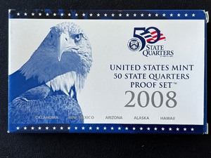 lot 22 image: 2008-S State Quarter Proof Set